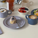 latte cup slow morning coffee ritual speckled ceramic set