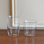 hand blown drinking glass duo short tall set SundayWare