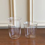 hand blown drinking glass morning ritual clear minimal