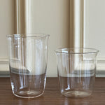 borosilicate glass flared rim thickened base hand blown detail