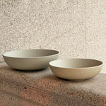 ceramic mixing bowl nesting set small large stoneware pebble