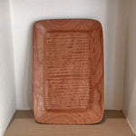 Hand-Carved Rectangular Wooden Tray