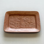 Hand-Carved Rectangular Wooden Tray
