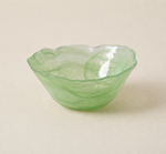 seafoam green glass bowl scalloped handcrafted SundayWare