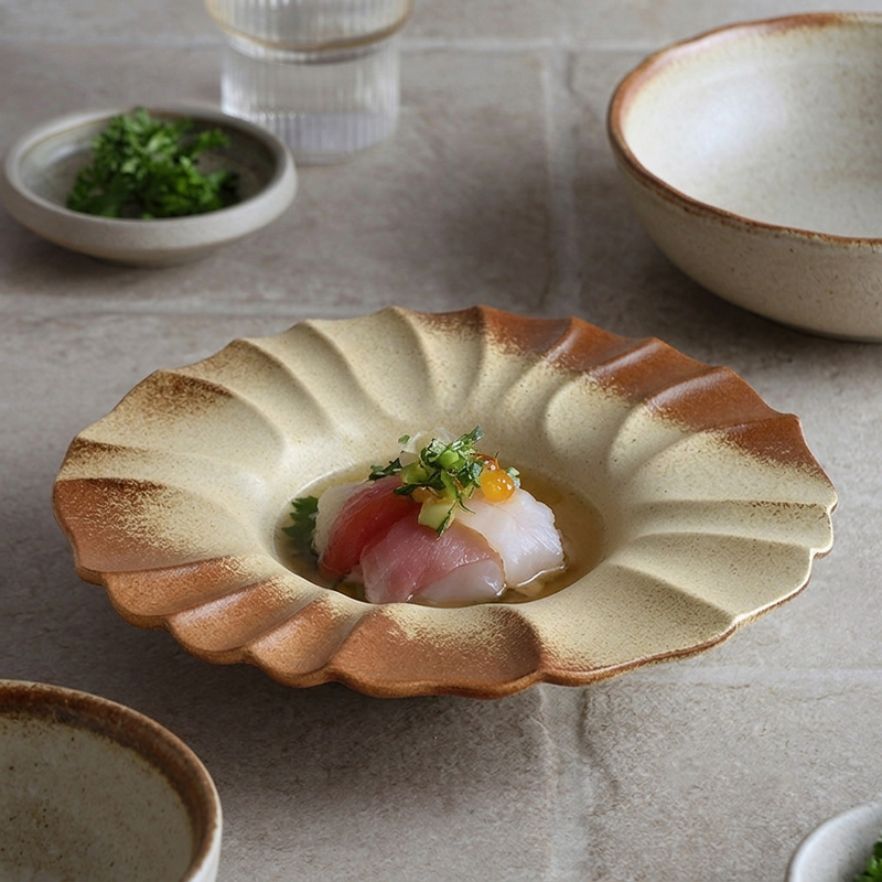 The Sunburst 10" Wide-Rim Soup & Pasta Plate