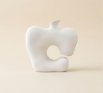 alabaster white ceramic vase sculptural design