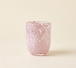 confetti speckled glass cup pink pastel hand blown
