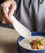 Handcrafted Stoneware Serving Spoon - Organic Earth Tone