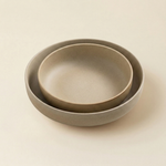 ceramic bowl set primitive rough stoneware nesting two sizes SundayWare