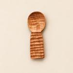 Carved Cherry Wood Spoon with Short Handle