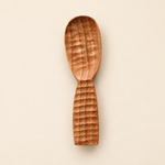 Carved Cherry Wood Spoon with Short Handle