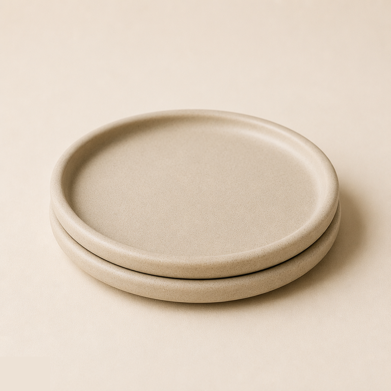 "Two-Person Starter" Handmade Stoneware Breakfast Set for 2