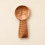 Carved Cherry Wood Spoon with Short Handle