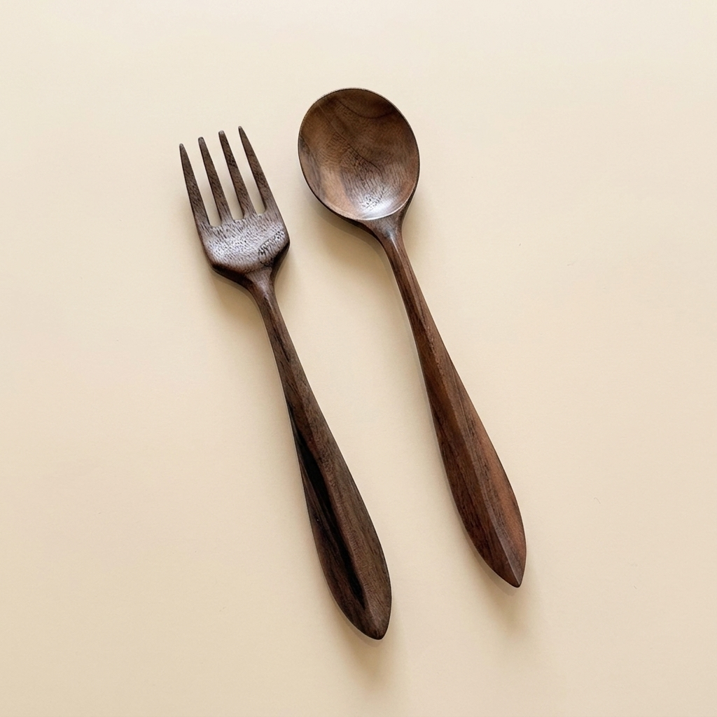 "The Terra Collector" Terra-Swirl 6-Piece Set & Walnut Cutlery Bundle
