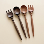 "Table for Two" Sunburst Dinner Plates & Wooden Cutlery Set