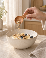 Carved Cherry Wood Spoon with Short Handle