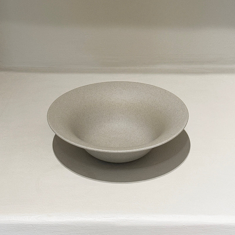 Top view of flared stoneware bowl