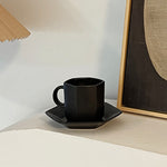 hexagonal tea cup and saucer architectural ceramic design
