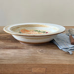 stoneware dinnerware wide-rim deep plate saturn brushstroke meal
