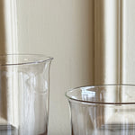 borosilicate glass flared rim thickened base hand blown detail
