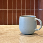 stoneware mug coastal fog aesthetic handcrafted ceramic