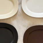 ceramic dinnerware set four colorways oval plate mix match