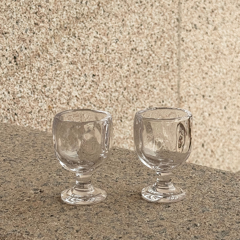 crystal mini goblet outdoor sand light refraction