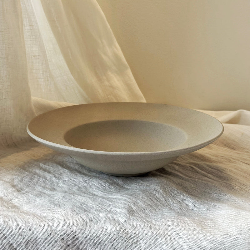 ceramic soup bowls rough volcanic texture wide rim artisan