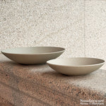 volcanic sand-blasted texture ceramic serving bowl detail