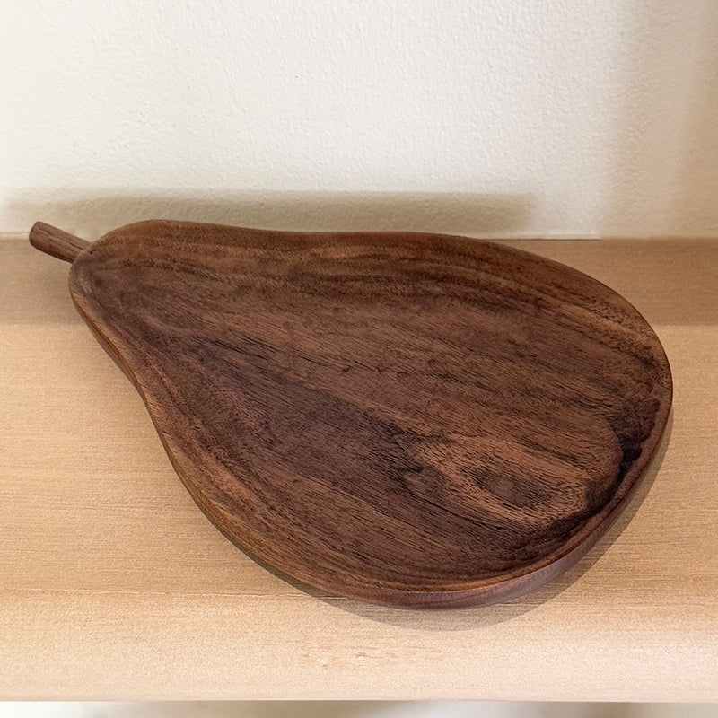 Hand-Carved Pear Wooden Tray