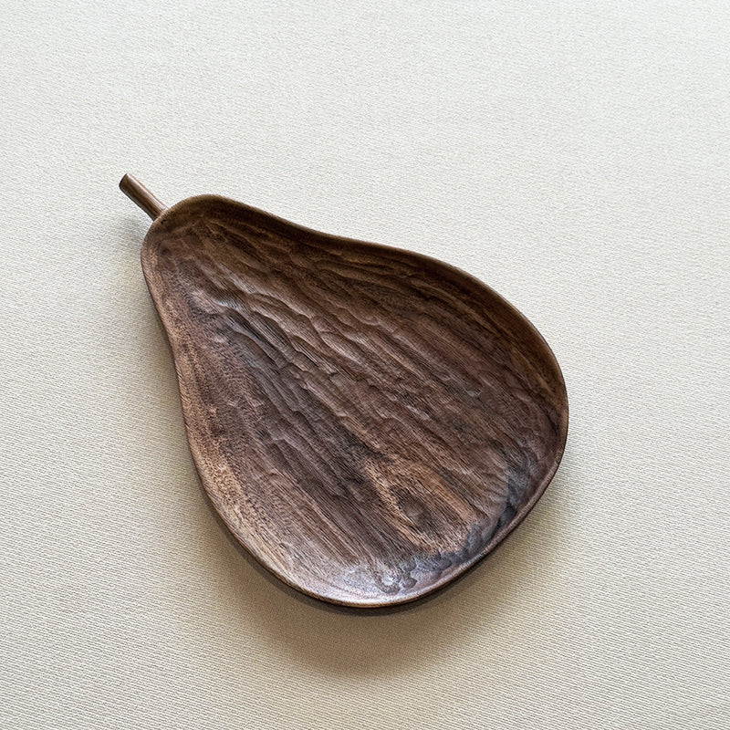 Hand-Carved Pear Wooden Tray