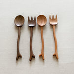 Branch handle four-piece collection cherry and walnut