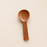 "Tea Ritual" Cloud Cup, Oval Walnut Tray & Cherry Spoon Set
