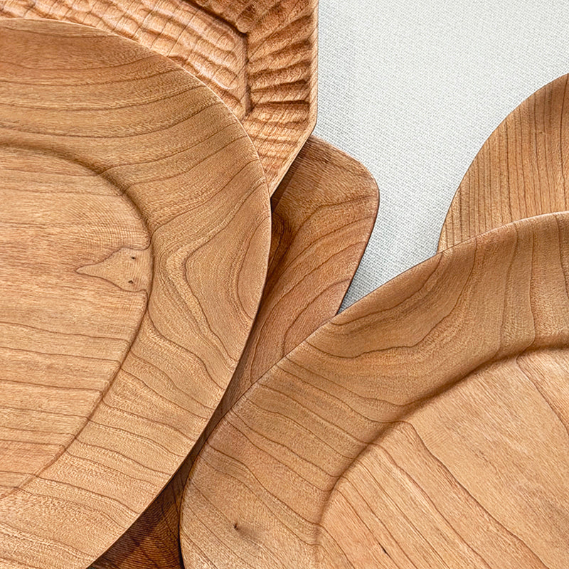 Hand-Carved Octagonal Wooden Tray