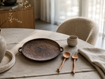 Hand-Carved Dual-Handle Walnut Tray