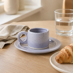 Speckled Ceramic  Cup & Saucer Set