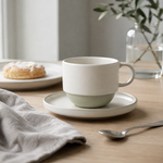 Matte Coffee Cup & Saucer Set