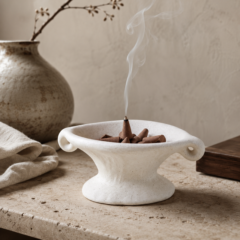 Dual-Handle Incense & Palo Santo Tray