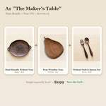 "The Maker's Table" Walnut Tray & Cutlery Artisan Bundle