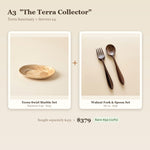 "The Terra Collector" Terra-Swirl 6-Piece Set & Walnut Cutlery Bundle