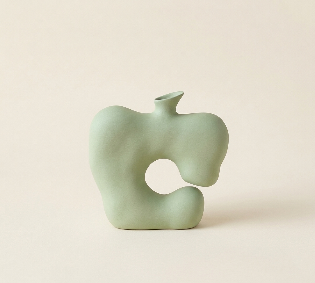 sage mist ceramic vase organic form SundayWare