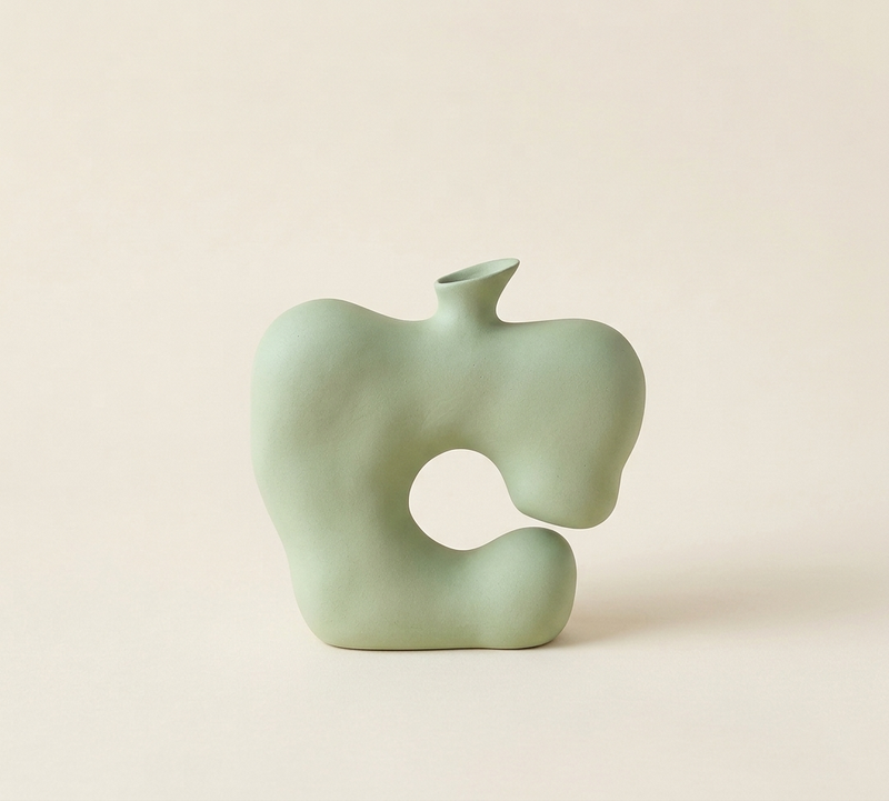 sage mist ceramic vase organic form SundayWare