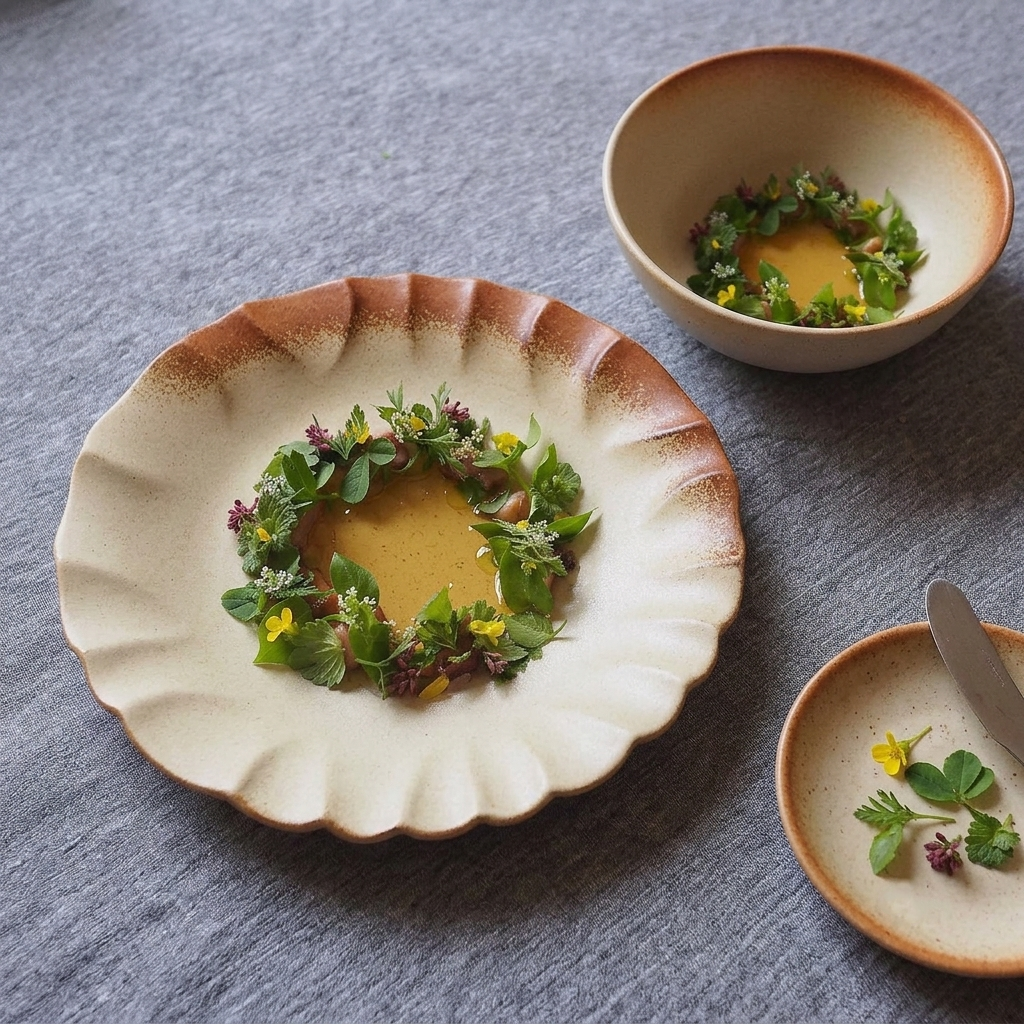 The  Sunburst 10" Ruffle Dinner Plate