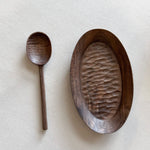 Hand-Carved Walnut Wood Slender Spoon