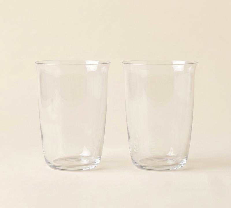 hand blown drinking glass flared rim short tall borosilicate SundayWare