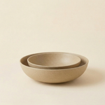 ceramic mixing bowl primitive pebble stoneware nesting SundayWare