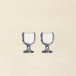 espresso shot glass crystal mini goblet hand-textured SundayWare