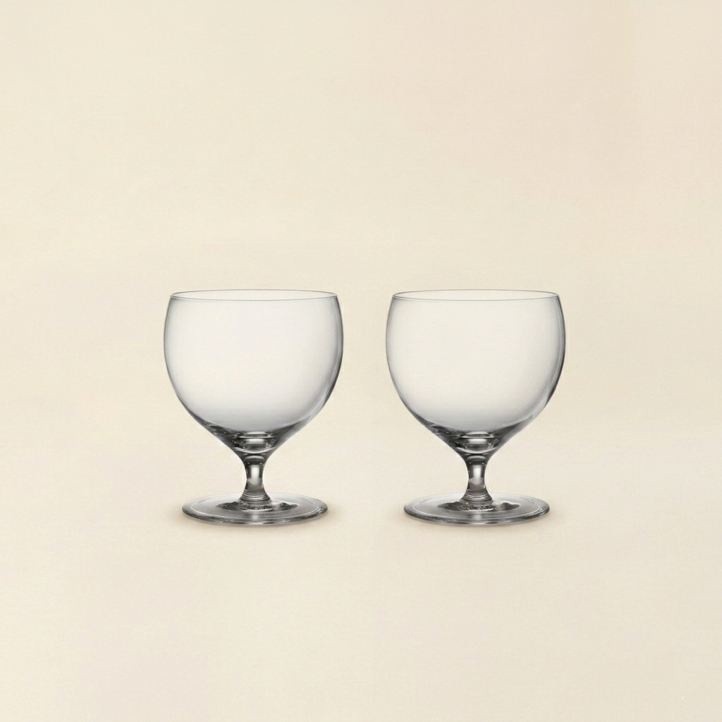 short stem wine glass bubble silhouette lead-free handblown SundayWare