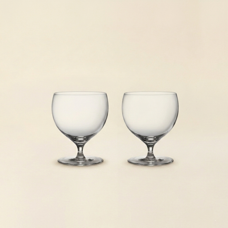 short stem wine glass bubble silhouette lead-free handblown SundayWare