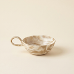 ceramic serving bowl with handle nerikomi marble SundayWare